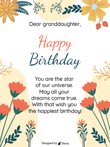 Flowers - Happy Birthday Granddaughter
