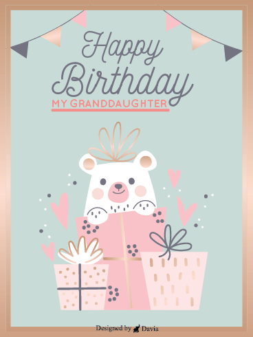 Beary Cute - Happy Birthday Granddaughter