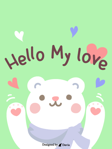Hello Love  – I Love You Cards
