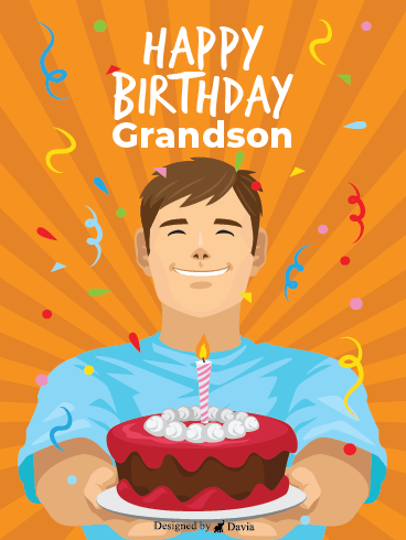 Happy Face - Happy Birthday Grandson