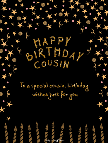 Golden Cousin  – Happy Birthday Cousin