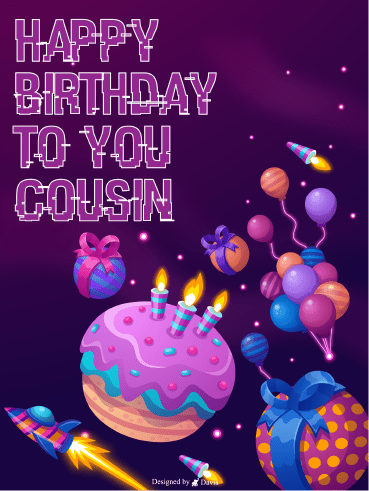 Cake In Space – Happy Birthday Cousin