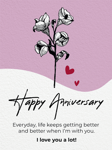 Flower For You –  Happy Anniversary Cards