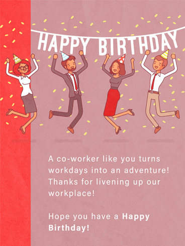 Office Party –  Birthday Cards for Co-Workers
