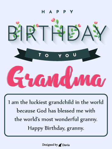 Luckiest Grandma – Happy Birthday Grandmother Cards
