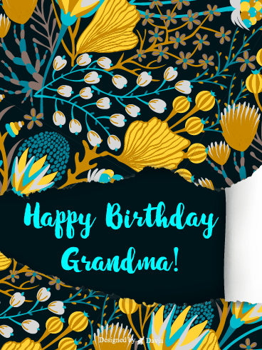 Flower For Grandma – Happy Birthday Grandmother Cards