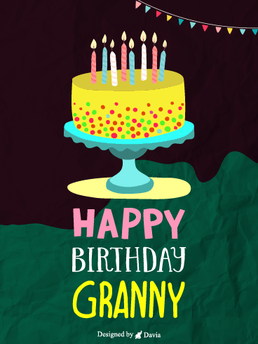 Cake For Granny – Happy Birthday Grandmother Cards