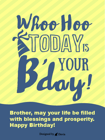 Blessings & Prosperity – Happy Birthday Brother Cards