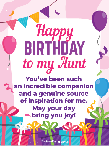Presents For Aunt – Happy Birthday Aunt Cards