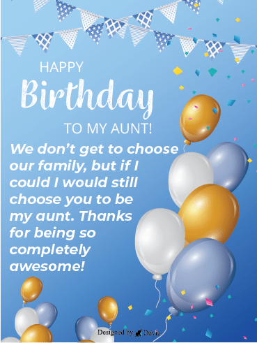 Awesome Aunt – Happy Birthday Aunt Cards