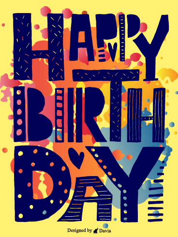 Abstract Birthday – Happy Birthday Friend Cards