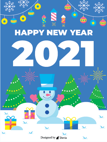 Snowy New Year – Happy New Year Cards