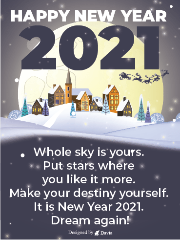 New Year New Dream – Happy New Year Cards