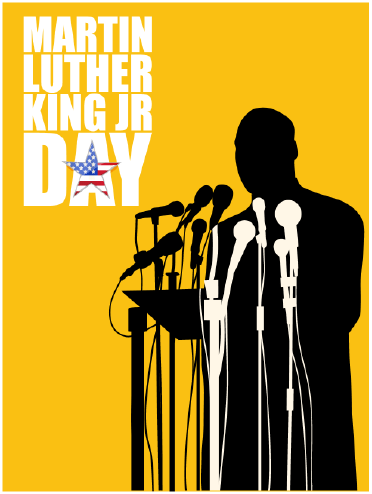 Martin Luther King Cards - Black and Yellow