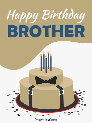 Gentleman Cake – Happy Birthday Brother Cards