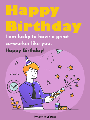 Birthday Fireworks – Happy Birthday Co-Worker Cards
