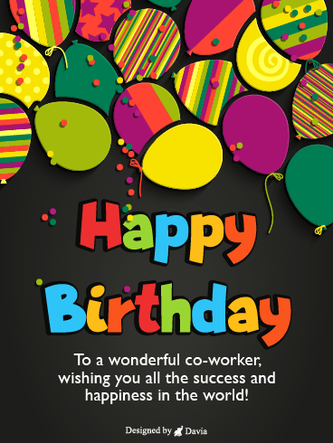 Colorful & Wonderful – Happy Birthday Co-Worker Cards