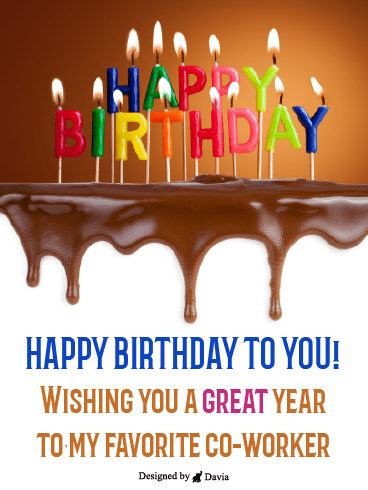 Chocolatey Birthday – Happy Birthday Co-Worker Cards
