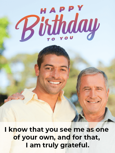 Happy Birthday Father-in-Law Cards – Grateful To Have You  