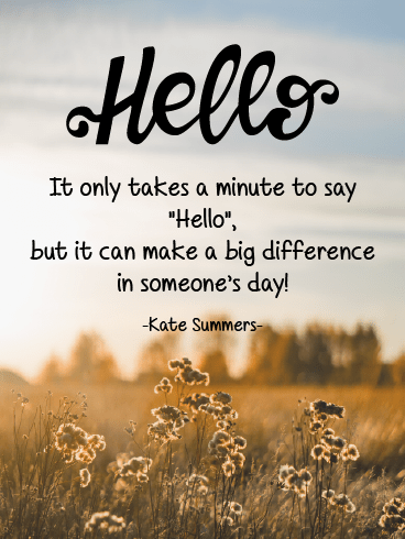 A Big Difference – Saying Hi Cards