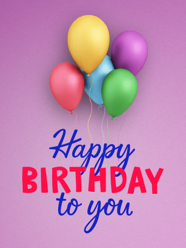 Colorful Balloons – Newly Added Birthday Cards