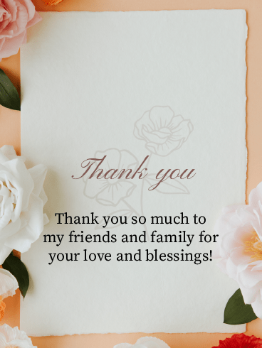 Friends & Family – Thank You Cards