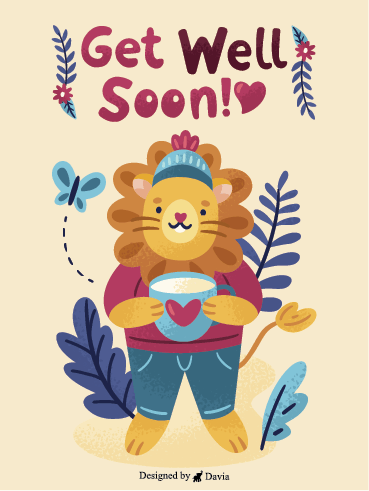 Lion & Cup – Get Well Soon Newly Added Cards