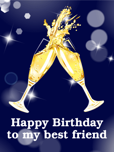 Cheers! Birthday Champaign Card