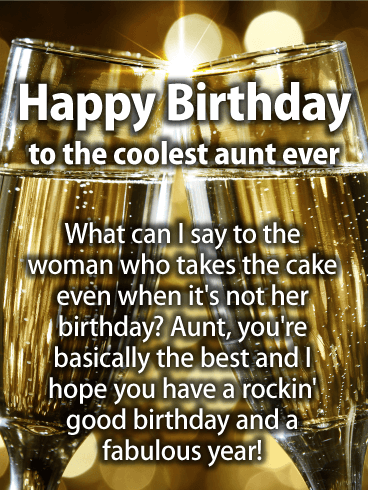 Stylish & Groovy Happy Birthday Card for Aunt