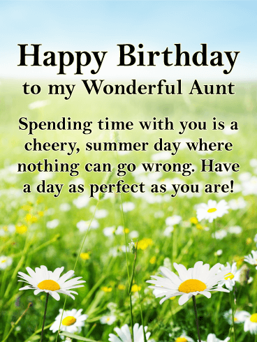 To my Perfect Aunt - Happy Birthday Card