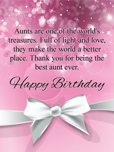 Aunts are Treasures - Happy Birthday Card