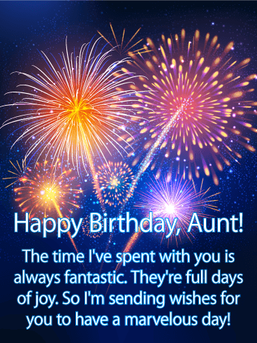 Have a Marvelous Day - Happy Birthday Card for Aunt