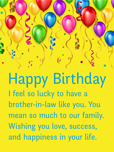 Celebrating You! Happy Birthday Card for Brother-in-Law