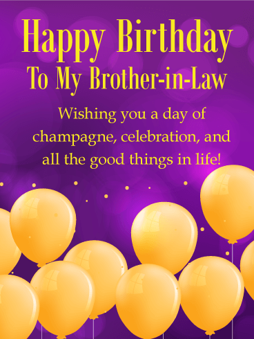 Golden Birthday Balloon Card for Brother-in-Law