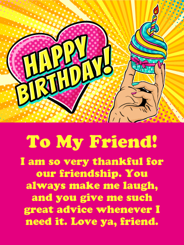 Thankful for Our Friendship! Happy Birthday Card for Friends