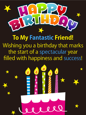 Happiness and Success! Happy Birthday Card for Friends