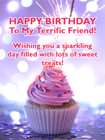 Sparking Day! Happy Birthday Card for Friends