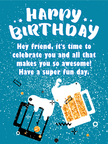 You are Awesome! Happy Birthday Card for Friends