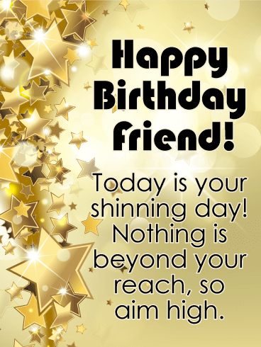 Aim High! Happy Birthday Card for Friends