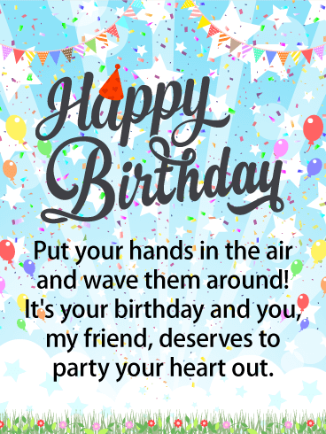 Release the Balloons! Happy Birthday Card for Friends