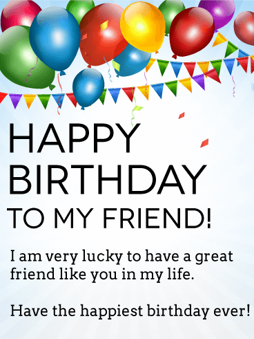 I'm Lucky to Have You - Happy Birthday Wishes Card for Friends