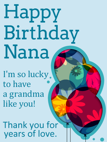 So Lucky to Have You - Happy Birthday Card for Grandma