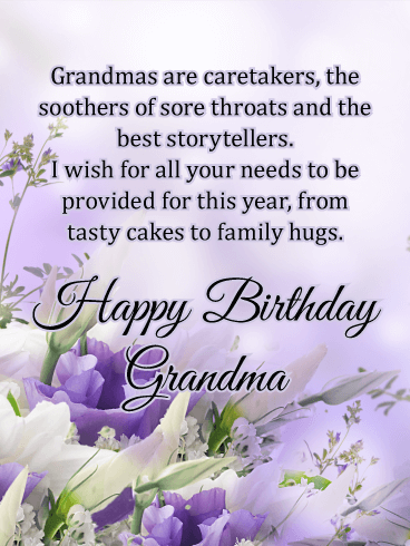 Grandmas are Caretakers - Happy Birthday Card