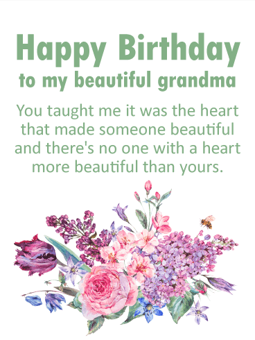 To my Beautiful Grandma - Happy Birthday Card