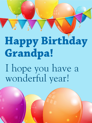 Birthday Balloon Card for Grandpa