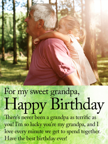 For my Sweet Grandpa - Happy Birthday Wishes Card