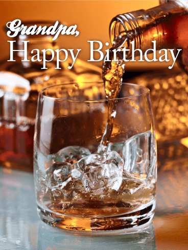 Raise a Glass! Happy Birthday Card for Grandpa