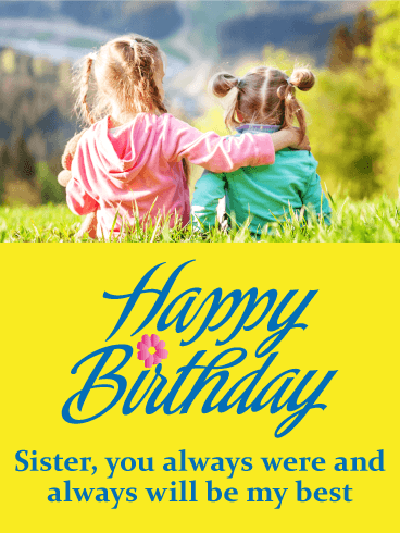 Touching Happy Birthday Card for Sister