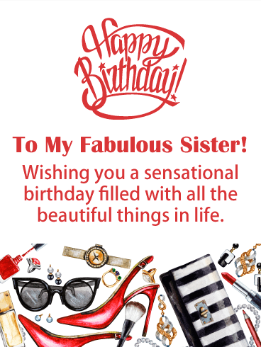 To a Fashionable Sister - Happy Birthday Card