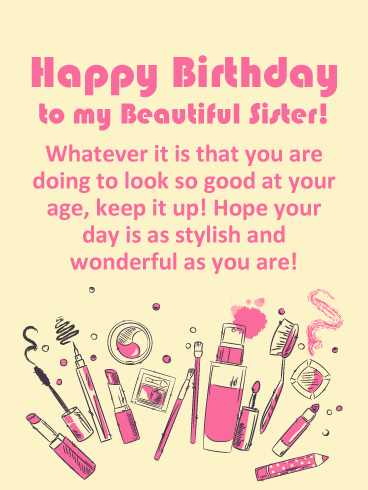 To a Stylish Sister - Happy Birthday Card